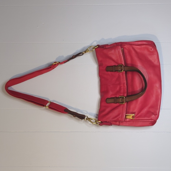 Fossil Explorer Fold over Tote Bag, Red - Picture 4 of 6